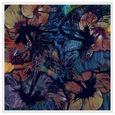 Grunge flower print (Picture Frame) White | M