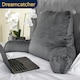 image 9 of Dreamcatcher Grey Reading Pillow Memory Foam Large Bed Cuddle Cushion, Gaming Cushion with Washable Velvet Cover | Grey | Grey | Large | 1