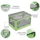 image 4 of Living and Home Transparent Folding Storage Box with Wheels, 60x42x33