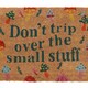image 3 of Something Different Don´t Trip Mushroom Door Mat - Natural/Green - One Size Cream | One Size