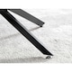 image 3 of Furniturebox Leonardo Glass Marble Effect Top Black Legs Coffee Table