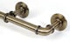 image 3 of Lister Cartwright 25mm Antique Brass Industrial Pipe Extendable Curtain Pole Heavy Duty Metal Curtain Rod (70-120 cm)