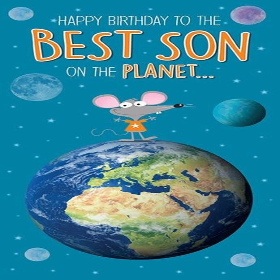 Words 'n' Wishes Traditional Son Birthday Card, Birthday Card Son, Multi-Coloured 23.5 x 12.7 cms