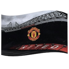 Manchester United FC Old Trafford Flag - Black/Red/Yellow - 91cm x 152cm