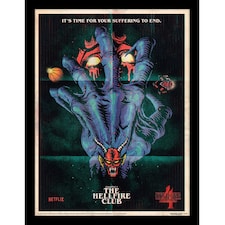Stranger Things Hellfire Club Framed Poster - Black/Blue/Red - One Size