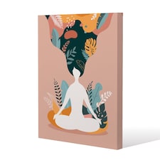 mindfulness, meditation and yoga Woman (Canvas Print) / 61 x 91 x 4cm | Multi