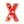 Multicoloured Letter X