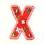 Multicoloured Letter X