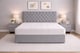 image 2 of 6FT Silver Linen Divan Bed With Headboard & Memory Sprung Mattress No Drawers