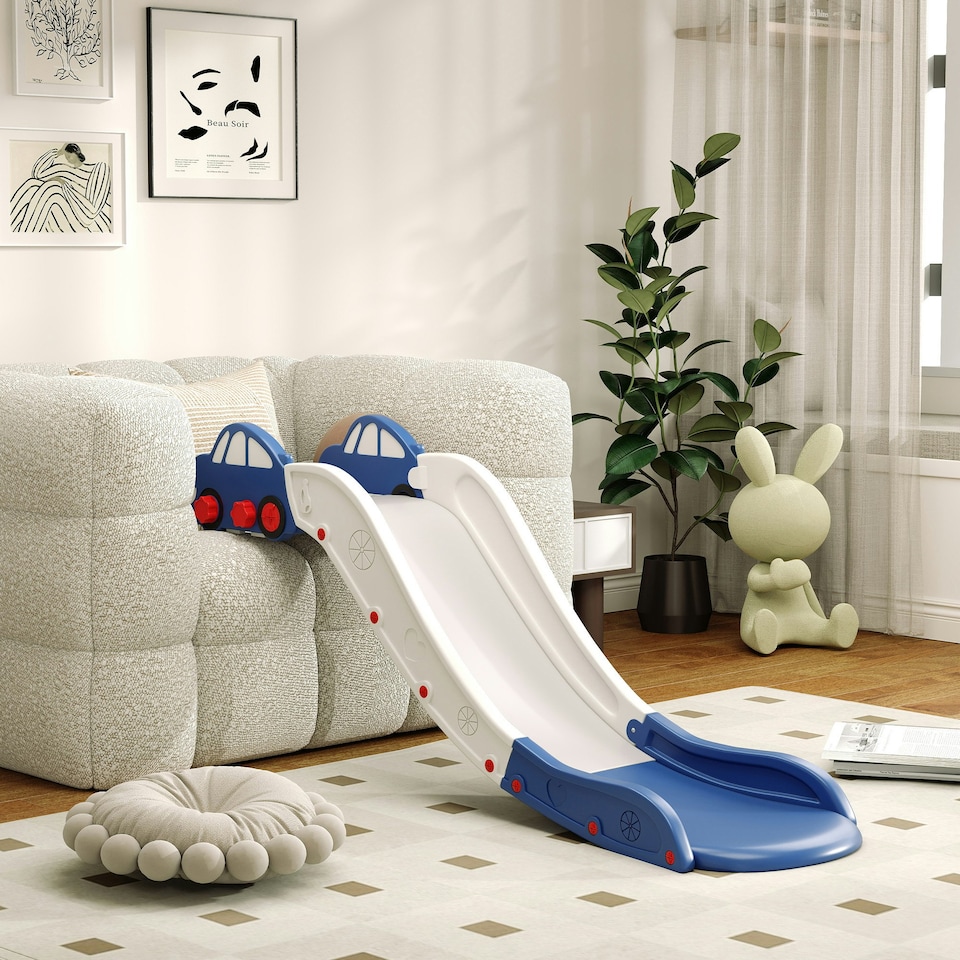 image 1 of AIYAPLAY Kids Slide for Bed, Sofa, Easy to Assemble, Blue