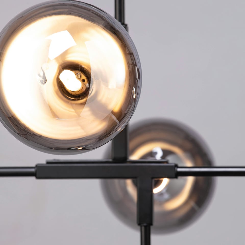 image 1 of BHS Hennock 5 Light Flush Ceiling Light | Black | Black | 1