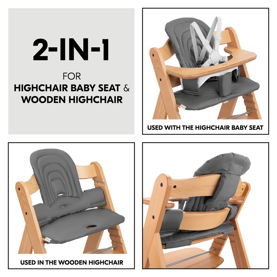 image 1 of hauck Highchair Baby Seat Pad - Dark Grey