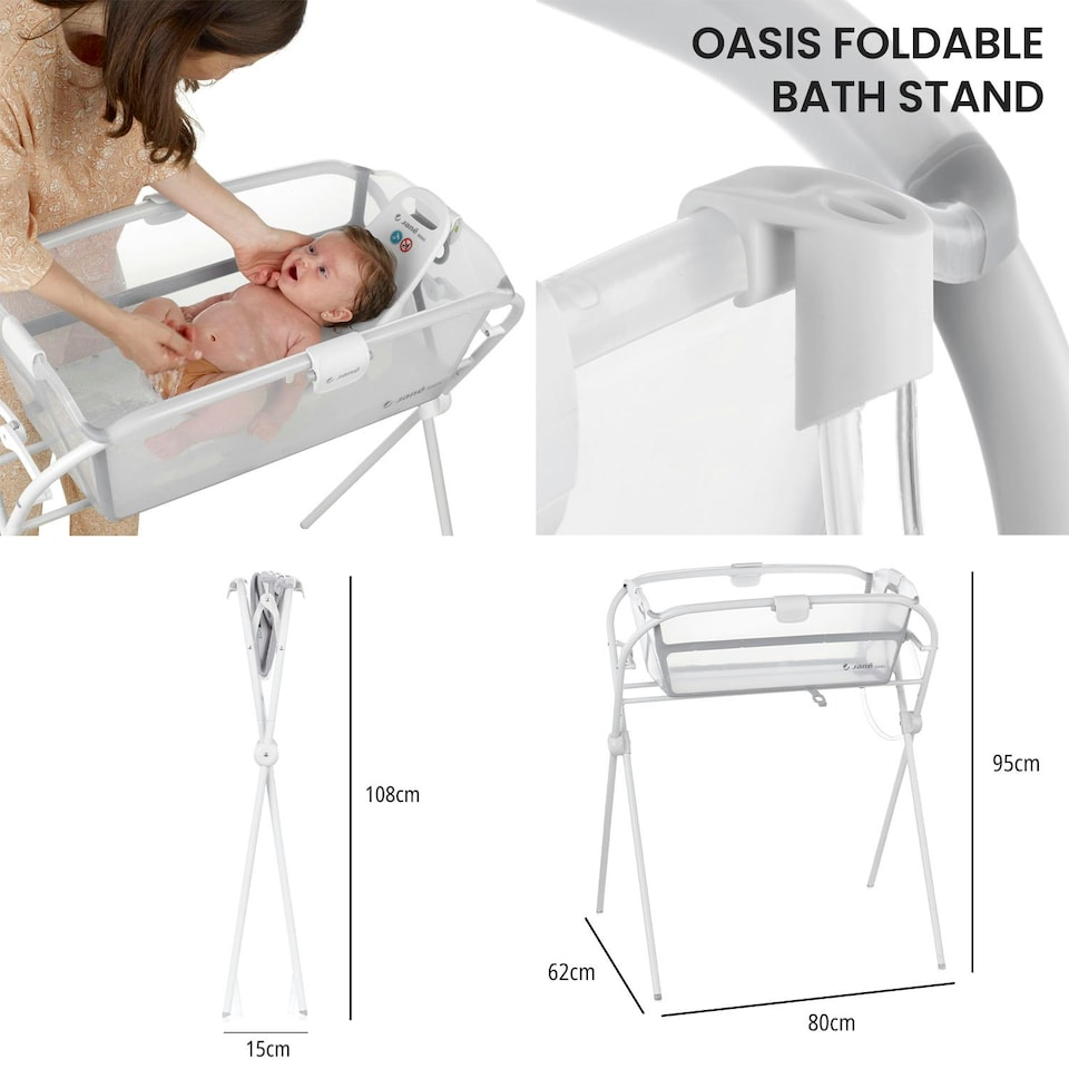 image 1 of Jane Oasis Folding Bathtub, Pale