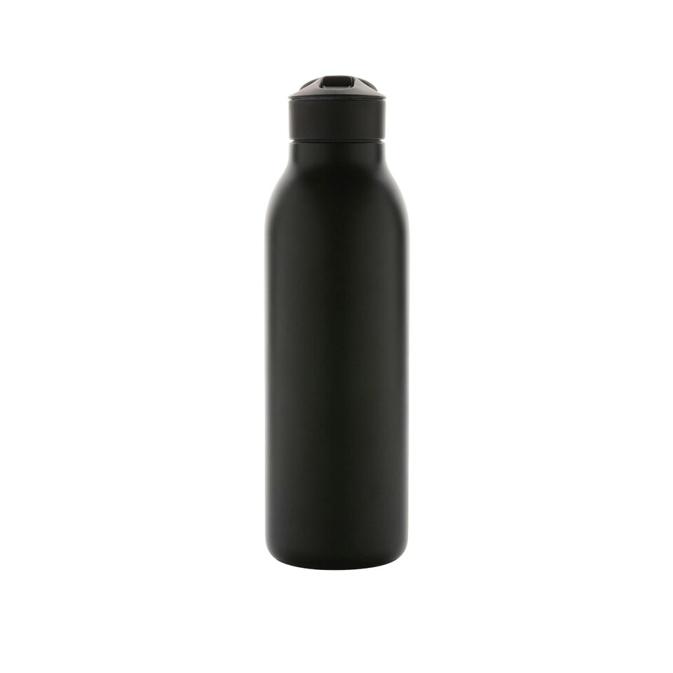 image 1 of Avira Ara Flip Top Recycled Stainless Steel 500ml Water Bottle - Black - One Size | Black | One Size