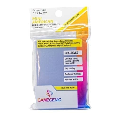 Gamegenic - Prime Mini American- Sized Sleeves 44 x 67 mm (50) - Tesco Groceries Gamegenic - Prime Mini American- Sized Sleeves 44 x 67 mm (50) - Tesco Groceries
