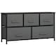 image 6 of HOMCOM Chest of Drawers, 5 Drawer Fabric Dresser for Bedroom, Dark Grey