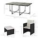 image 5 of Outsunny 11pc Patio Furniture Rattan Dining Set Garden Wicker Table
