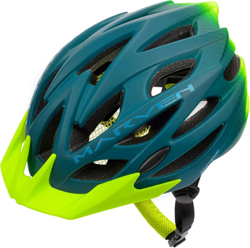image 1 of Meteor Marven Cycle Helmet MTB Bike Skateboard Scooter Safety Gear | Green | Navy-Green | M