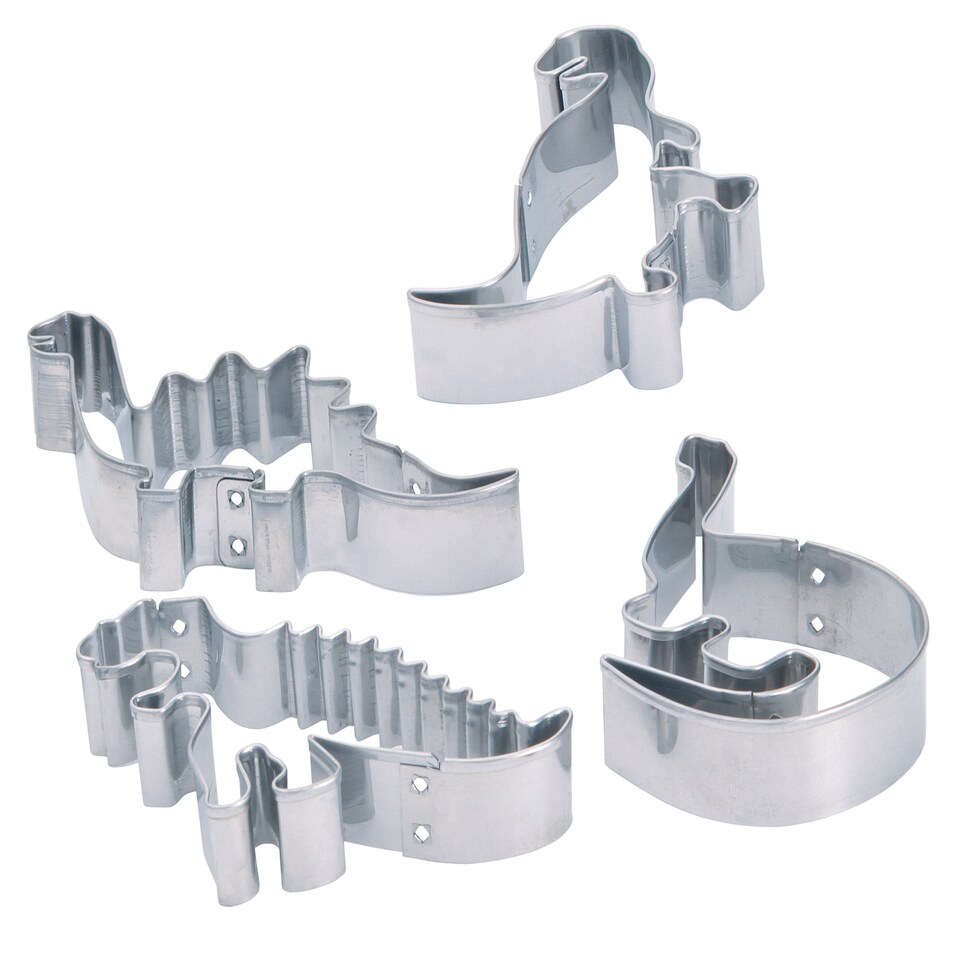 image 1 of KitchenCraft Cookie Cutter Set Dinosaur 4 Piece
