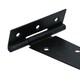 image 5 of 12in / 300mm Heavy Duty T Tee Hinges For Shed + Garden Gates Black Finish 8pc