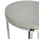 image 4 of Allure Round White Faux Marble End Table White