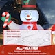 image 6 of Outsunny 6FT Christmas Inflatables Snowman & Dog with Built-in LED Lights and Flashing Light, Blow Up Christmas Inflatable Decoration for Indoor Outdoor Decor, Garden