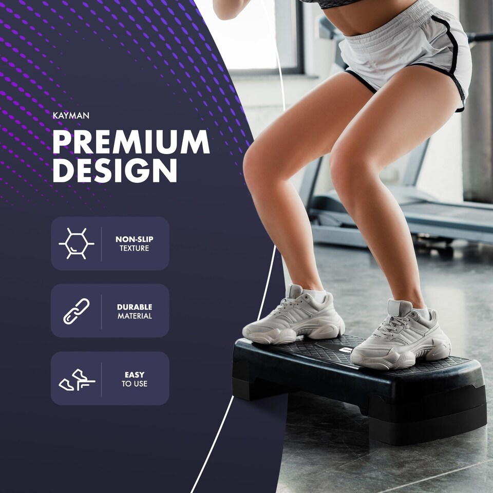 image 1 of Kayman Aerobic Exercise Step with Two Adjustable Height Levels
