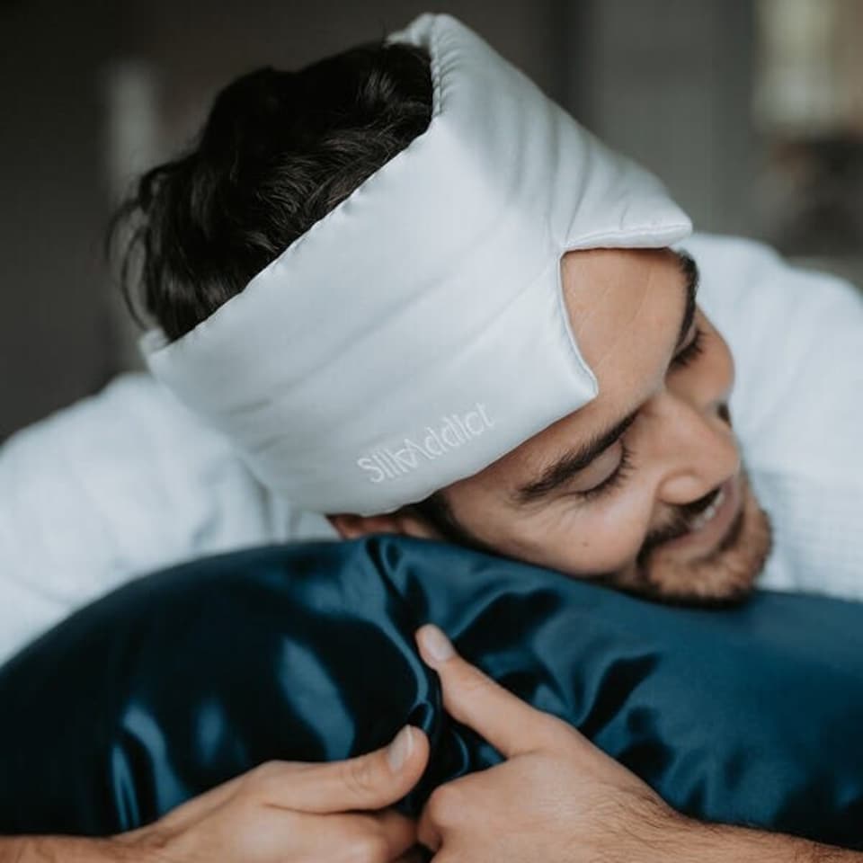 image 1 of Silk Addict 100% Mulberry Silk Pillowcase Twinpack – Navy | Blue | 2