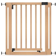 Safetots Wooden Elegance Gate, Natural, 71cm - 79cm, Pressure Fit Safety Gate, Baby Gate for Stairs and Doors, Easy Installation