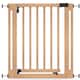 image 1 of Safetots Wooden Elegance Gate, Natural, 71cm - 79cm, Pressure Fit Safety Gate, Baby Gate for Stairs and Doors, Easy Installation
