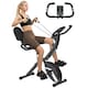 image 9 of SPORTNOW Folding Exercise Bike with Arm Bands and Hand Pulse Sensor, Black
