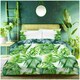 image 2 of Tropical Leaf Printed Duvet Cover Set Reversible Polycotton Beddings Multi | King