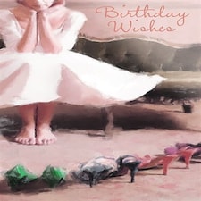 Lady With Shoes Birthday Card