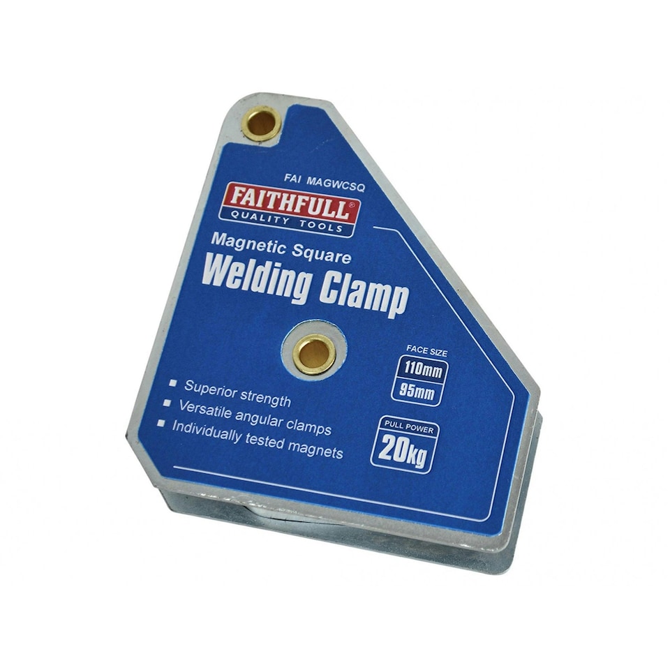 Faithfull Welding Magnet Square 110 X 95mm - Multi Colour - 110 x 95 x 19mm