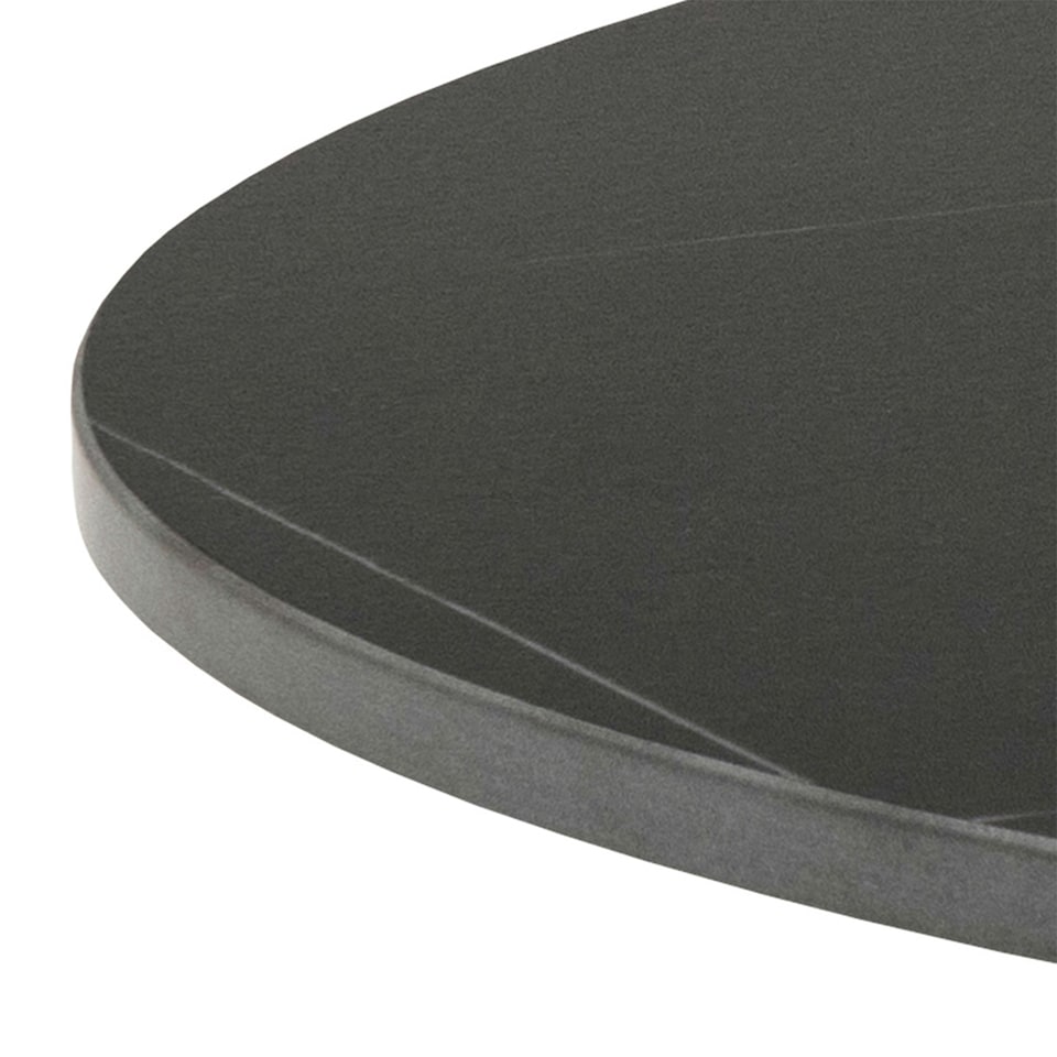 image 1 of Malta Ceramic Round Coffee Table in Matt black 60x45cm