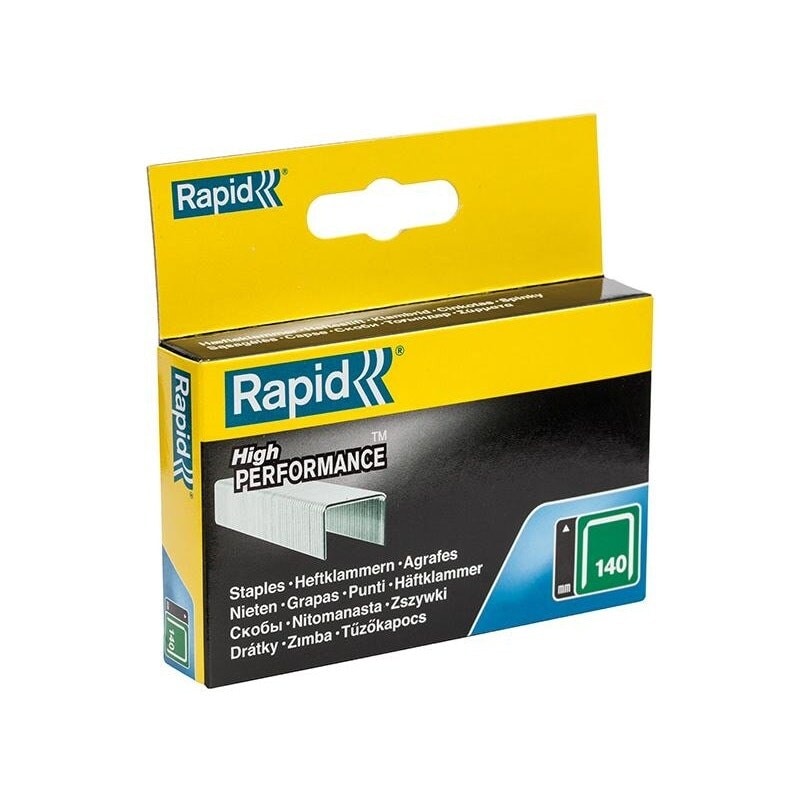 Rapid 140 Series Galvanised Staples - Galvanised - 12mm leg length