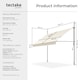 image 6 of Awning with hand crank - pressure fitted , height adjustable | Cream | beige | 250 x 180 cm | 1