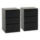 image 3 of Malvern 4 Piece Bedroom Set with 3 Door Triple Wardrobe Black