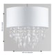 image 3 of Large 40cm Easy Fit Shade Textured White Silver Fleck Acrylic Droplets | White | Clear | Large | 1