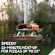 image 3 of George Foreman 12'' Deep Orange Wood Pellet Pizza Oven with Paddle & Carry bag GFWPPO1ORPC