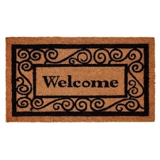 Groundsman Traditional Welcome Doormat - Brown/Black - One Size
