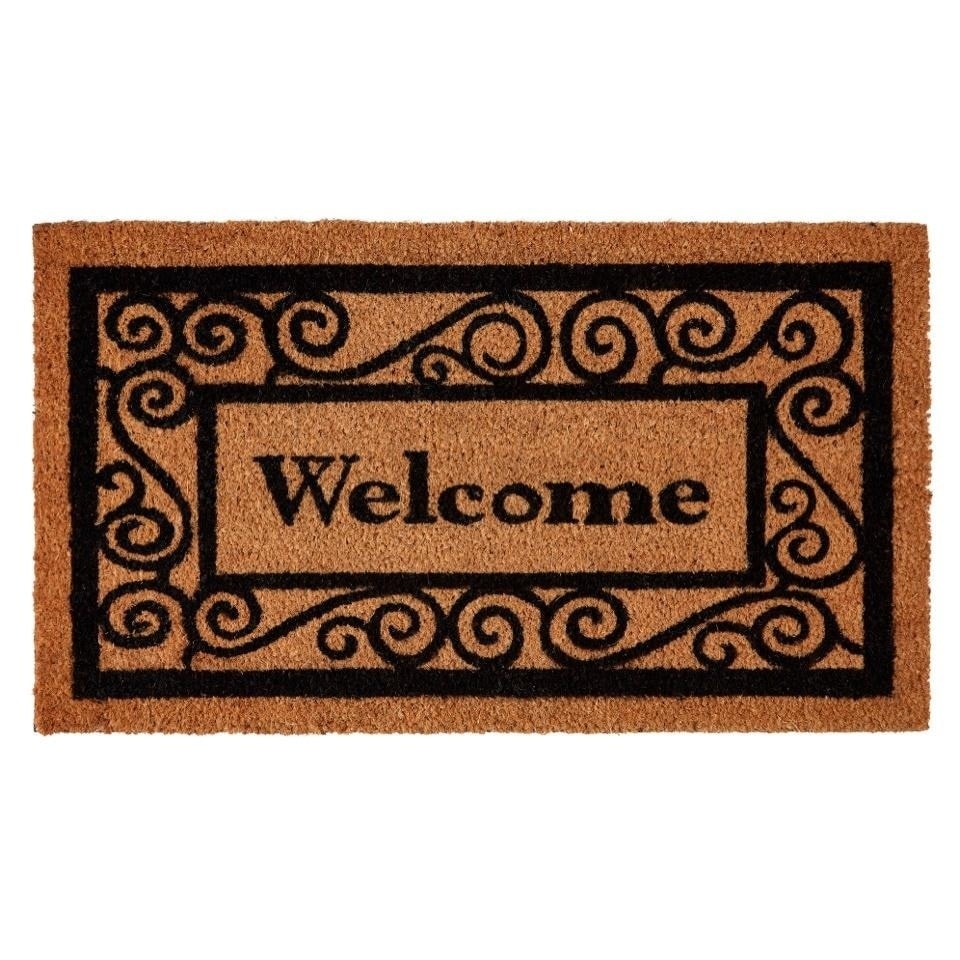 Groundsman Traditional Welcome Doormat - Brown/Black - One Size