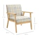 image 3 of HOMCOM One Seater Sofa with Rubber Wood Frame Linen Fabric Small Couch Beige