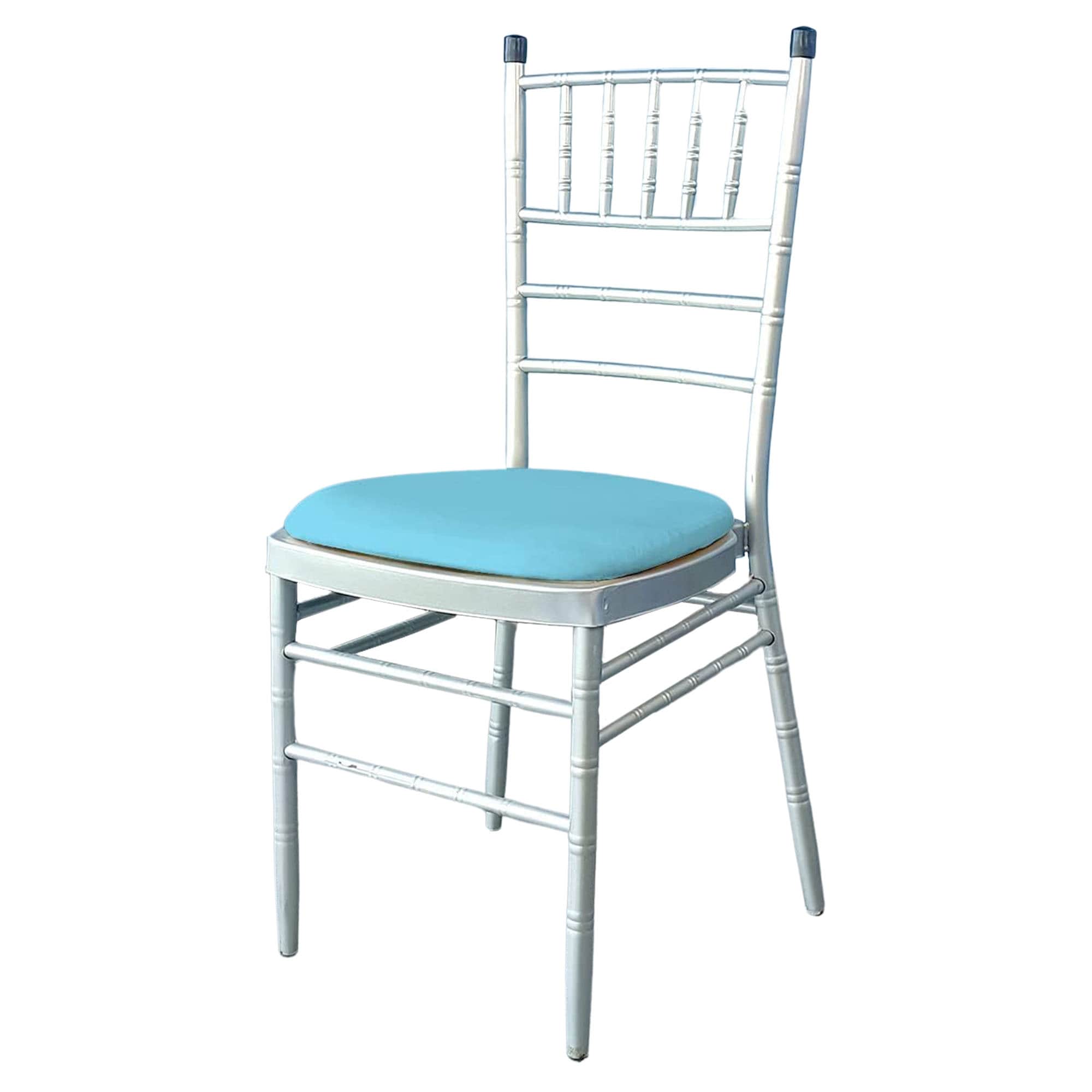 Neel Blue High Back Spandex Dining Chair Pad Covers Removable & Washable Slipcovers in Baby Blue