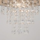 image 6 of ValueLights Jesmond Jewel Droplet Grey Ceiling Pendant Light Shade | Silver