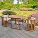 image 6 of Greenhurst Chiltern Compact 2-Seater Dining Set – Acacia Wood with Cushions