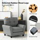 image 9 of COSTWAY Tufted Upholstered Living Room Sofa Reading Armchair Grey