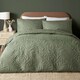 image 1 of Serene Luana Duvet Cover Set Dark Green