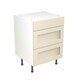 image 1 of 3 Drawer Base Unit 600mm w/ Shaker Cabinet Door - Ultra Matt Cashmere Cream | Ultra Matt Cashmere