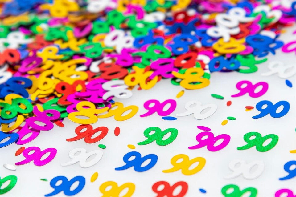 image 1 of 14g Mixed Happy 90th Birthday Confetti